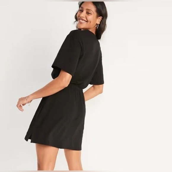 Old Navy Waist-Defined Slub-Knit T-Shirt Dress Elastic Waist. Lightweight. 1X - Picture 3 of 9